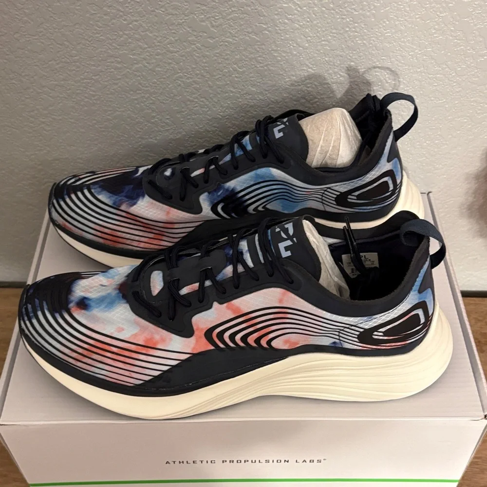 APL Men's Streamline Midnight and Ice Blue tie dye Sneakers - Picture 4 of 5